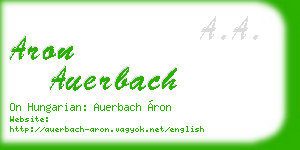 aron auerbach business card